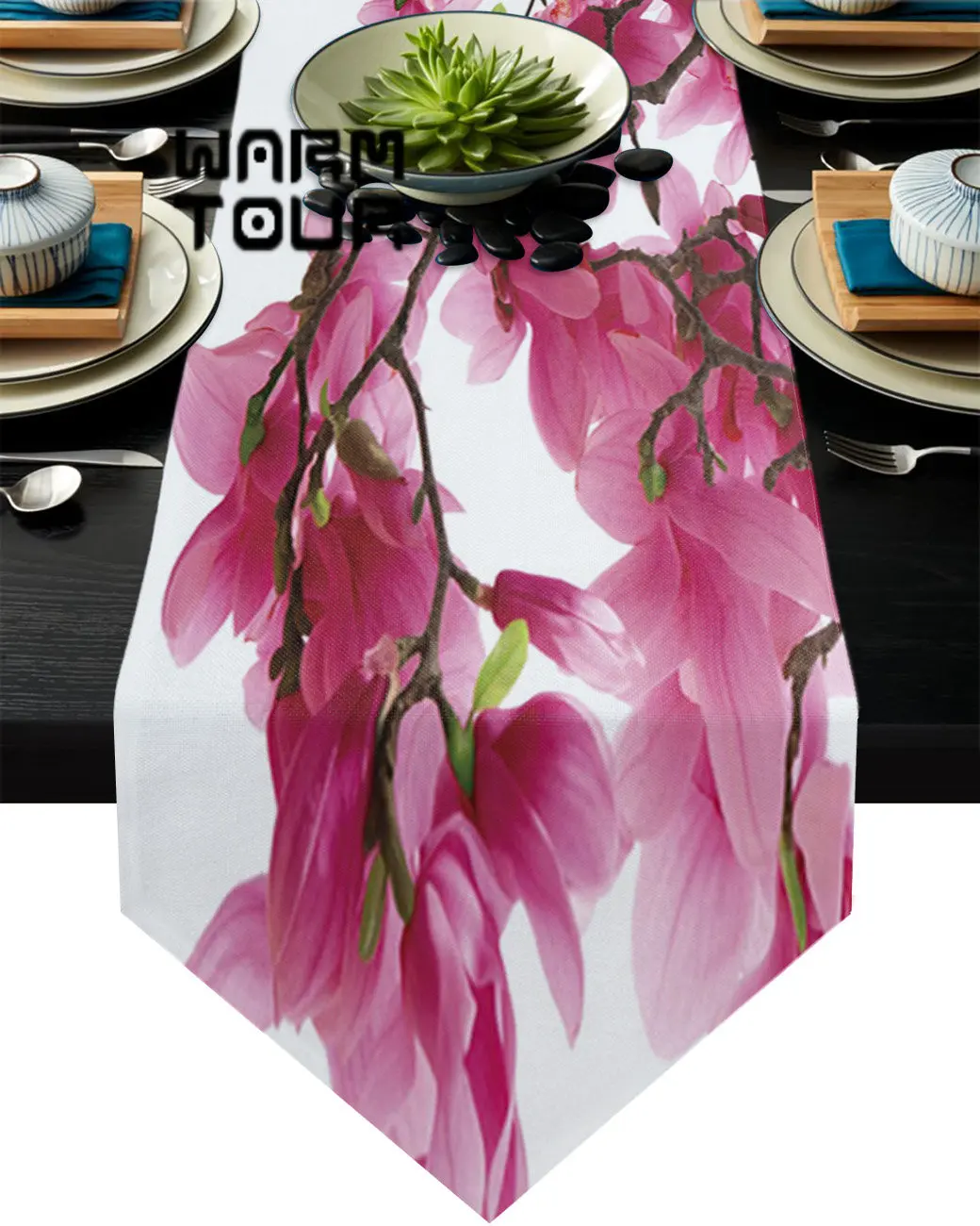 

Flower Japan Cherry Blossoms Table Runner Kitchen Dinning Table Decor Wedding Table Decor Tablecloth and Placemats