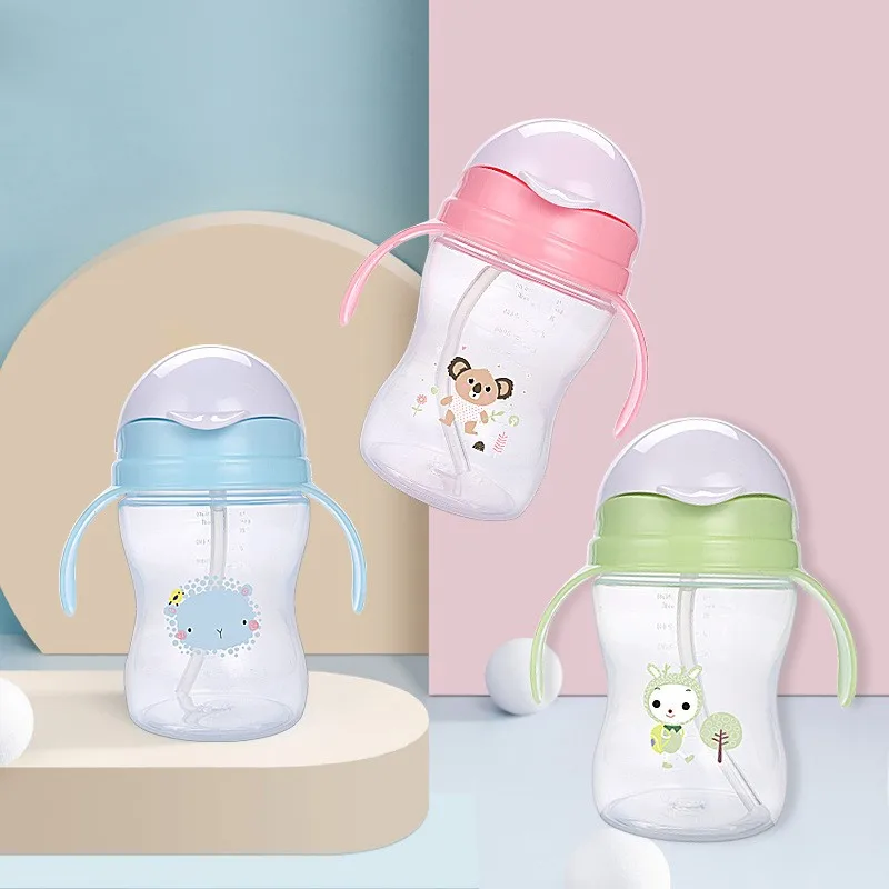 

Детская бутылка для воды ZK40, детские чашки, детская тренировочная бутылка для воды, чашка для кормления с крышкой и соломинкой, милый кувшин ...