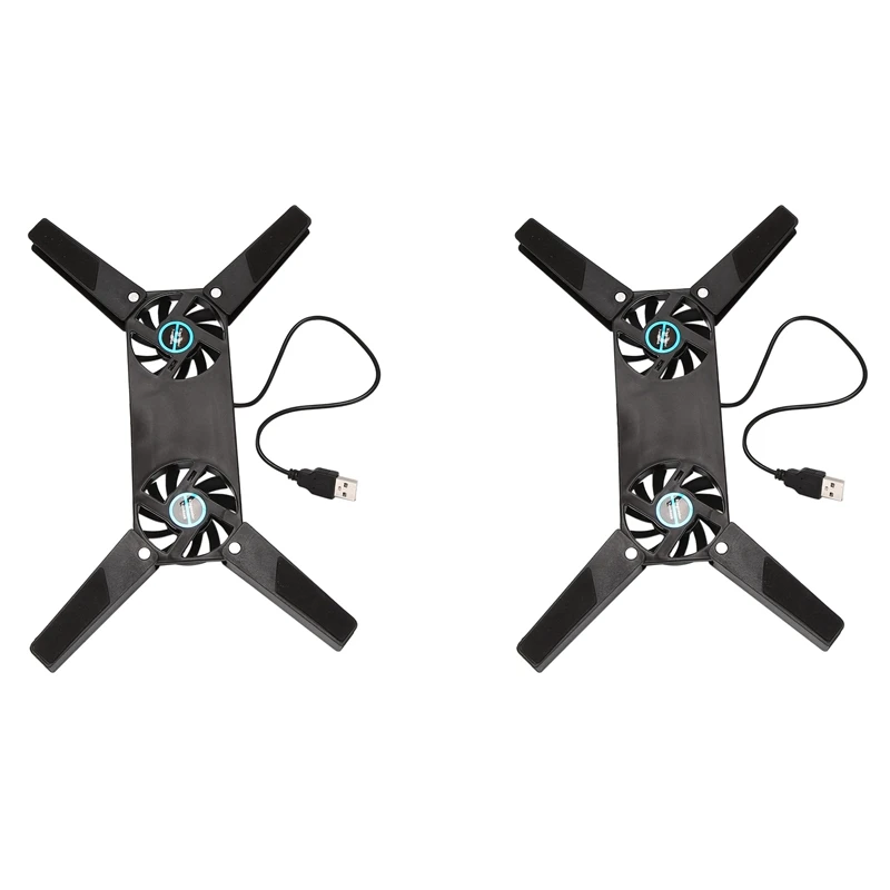 

2X Laptop Cooling Pad,Dual Fan For Laptop Cooling,USB Folding Laptop Cooler Pad,Notebook Fan For Students & Business Man
