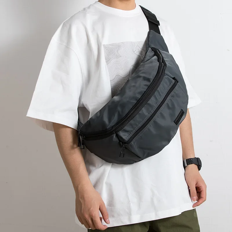 Водонепроницаемые нейлоновые нагрудные сумки на молнии для мужчин портативная
