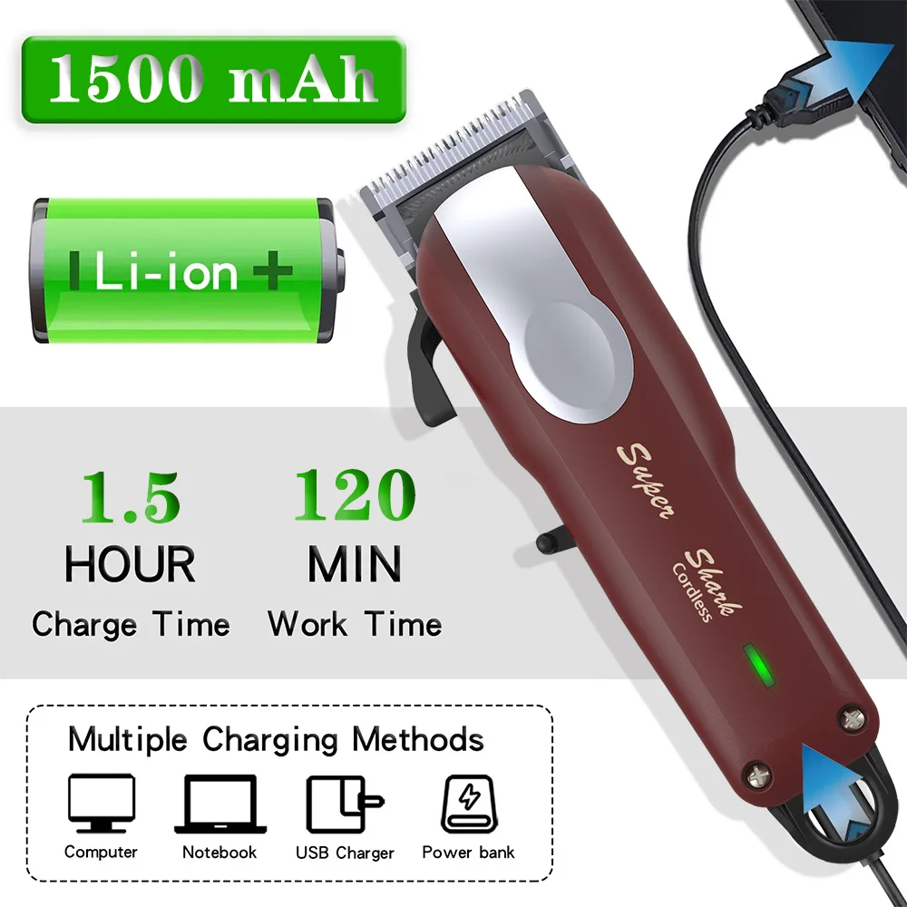Машинка для стрижки волос Magicful электрическая Беспроводная бороды USB-зарядка