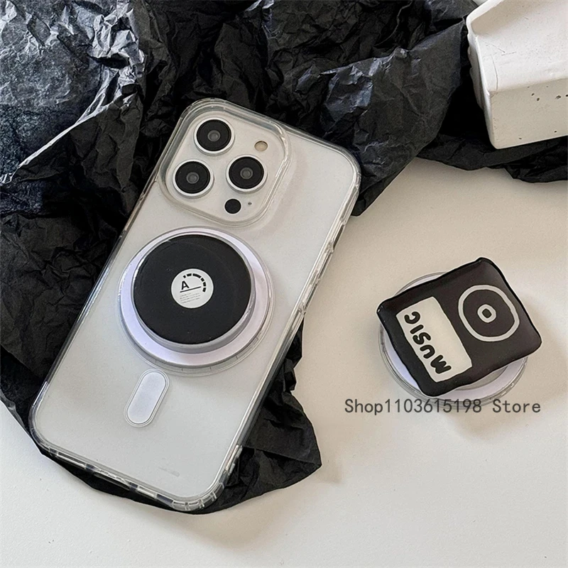 Фото Корейский милый Walkman для Magsafe, магнитный чехол для телефона Griptok Grip Tok, подставка для iPhone 16, складной чехол для беспроводной зарядки, кольцо-держатель №3