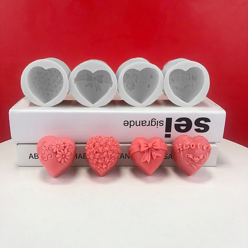 

Small Embossed Love Heart Silicone Chocolate Mold Cupcake Muffin Fondant Mousse Mold Valentine's Day Birthday Party Manual Gift