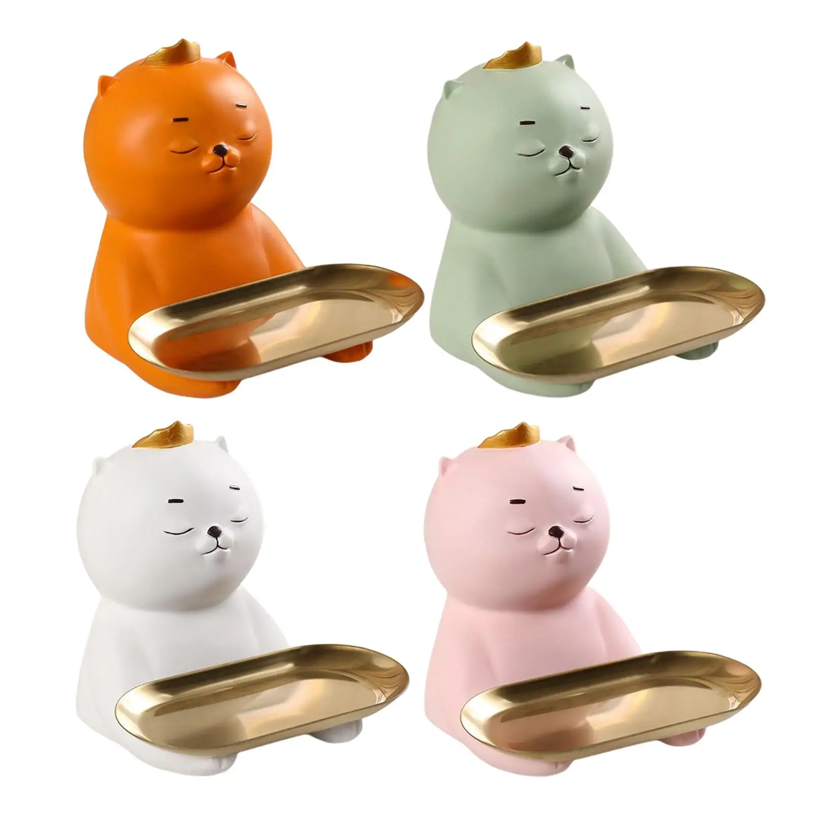 

Модный женский лоток для хранения, фигурка котенка для монет, настольное украшение