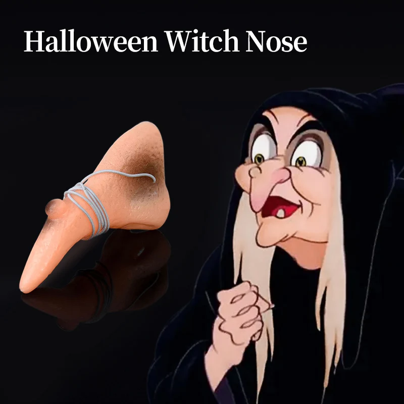 

1pcs Witch Nose Halloween Party Cosplay Costume Props Witch Fake Nose Halloween Decorations For Home Dress Up Accessories