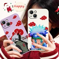 anime naruto cloud art phone case for apple iphone 13 12 mini 11 xs pro max x xr 8 7 6 plus se 2020 liquid rope cover