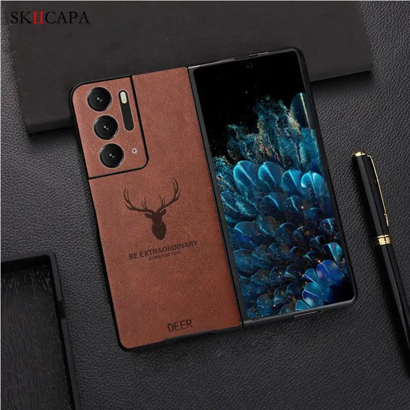 

Для Oppo Find N 5G кожаный флип-чехол для телефона OPPO Find N PEUM00 Ультратонкий силиконовый бампер жесткий защитный чехол для поиска N 5G