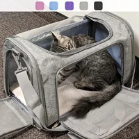 Soft Pet Carriers Portable Bag Airline Approved Breathable Dog Carrier Outgoing In Car Foldable Cat Travel Handbag Summer