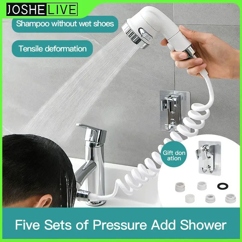 

Washbasin Shampoo Artifact Faucet External Shower Toilet Hand-held Extender Telescopic Booster Nozzle Set Shower Set