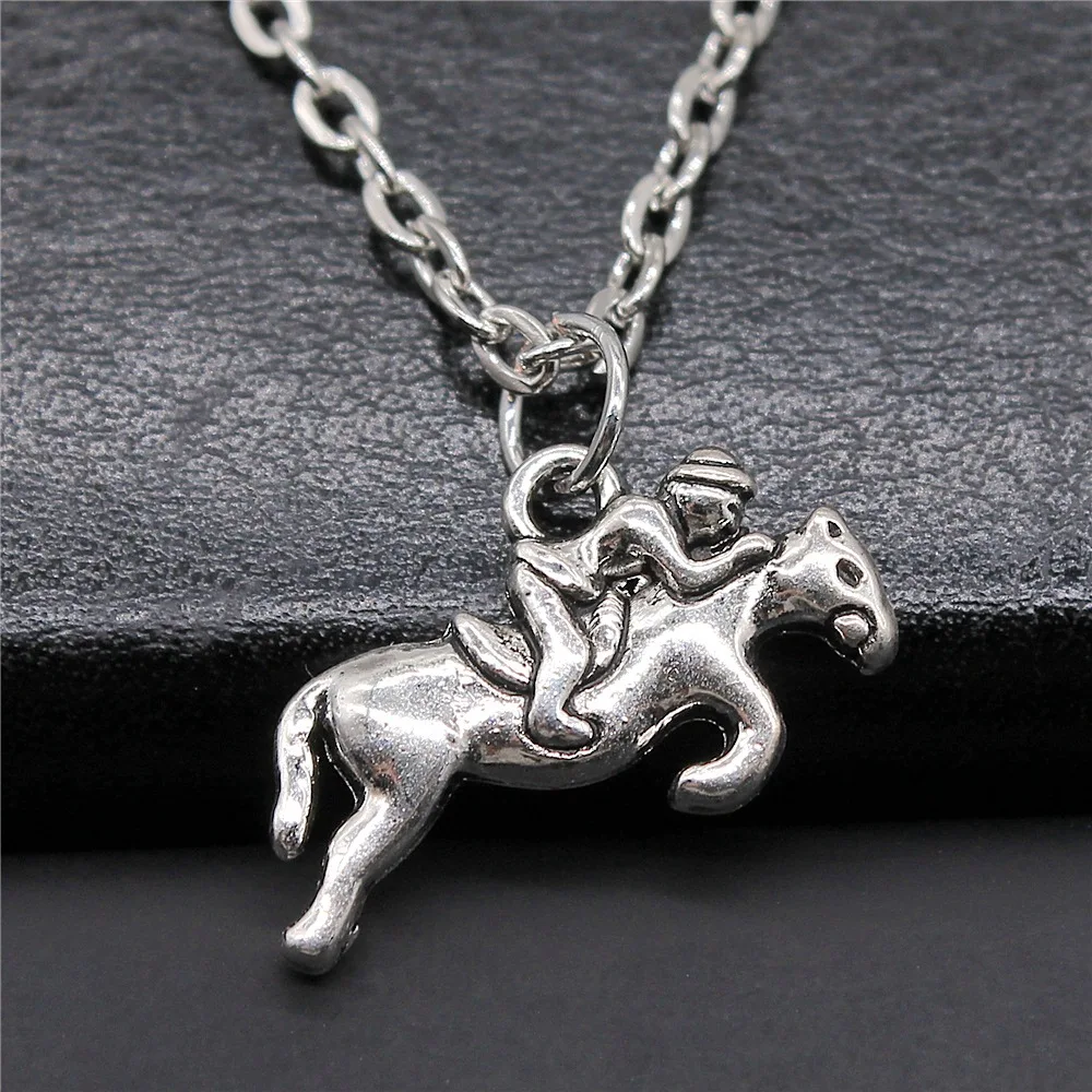 

Женское винтажное ожерелье с подвеской «Гонки», 23x13 мм