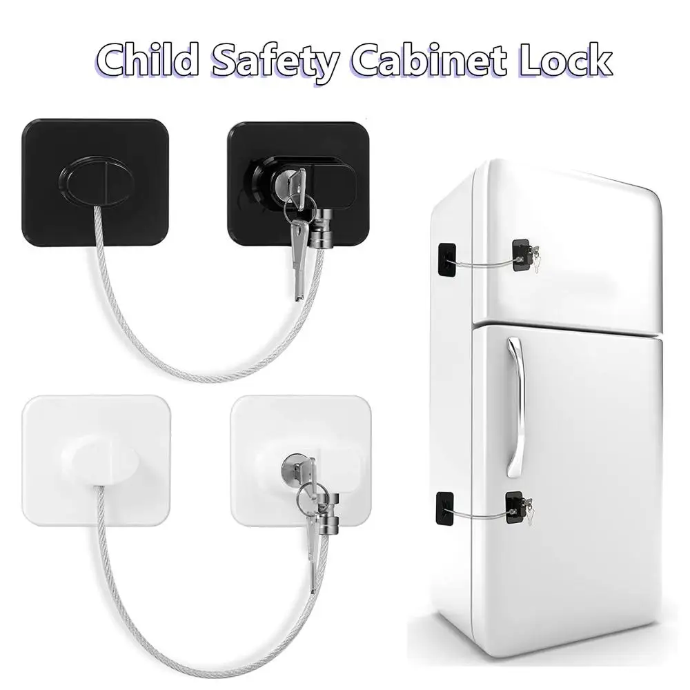 1 Pc Baby Safety Refrigerator Lock With Keys or Coded Lock Infant Cabinet Locks Sliding Closet Door Lock Children Protection