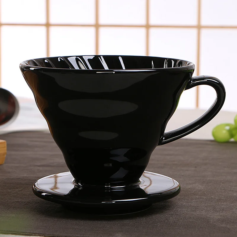 Керамический конический фильтр для кофе V60 чашка ручной пивоварки спиральный