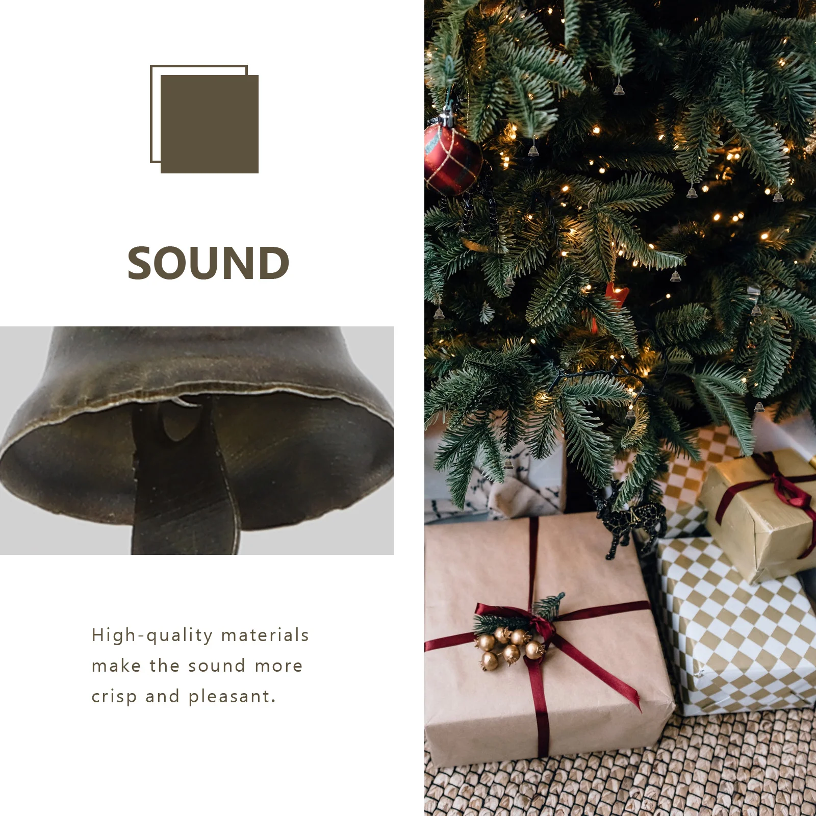 25 шт. елочные украшения бронзовый рог колокольчик маленькие подвесные декоры