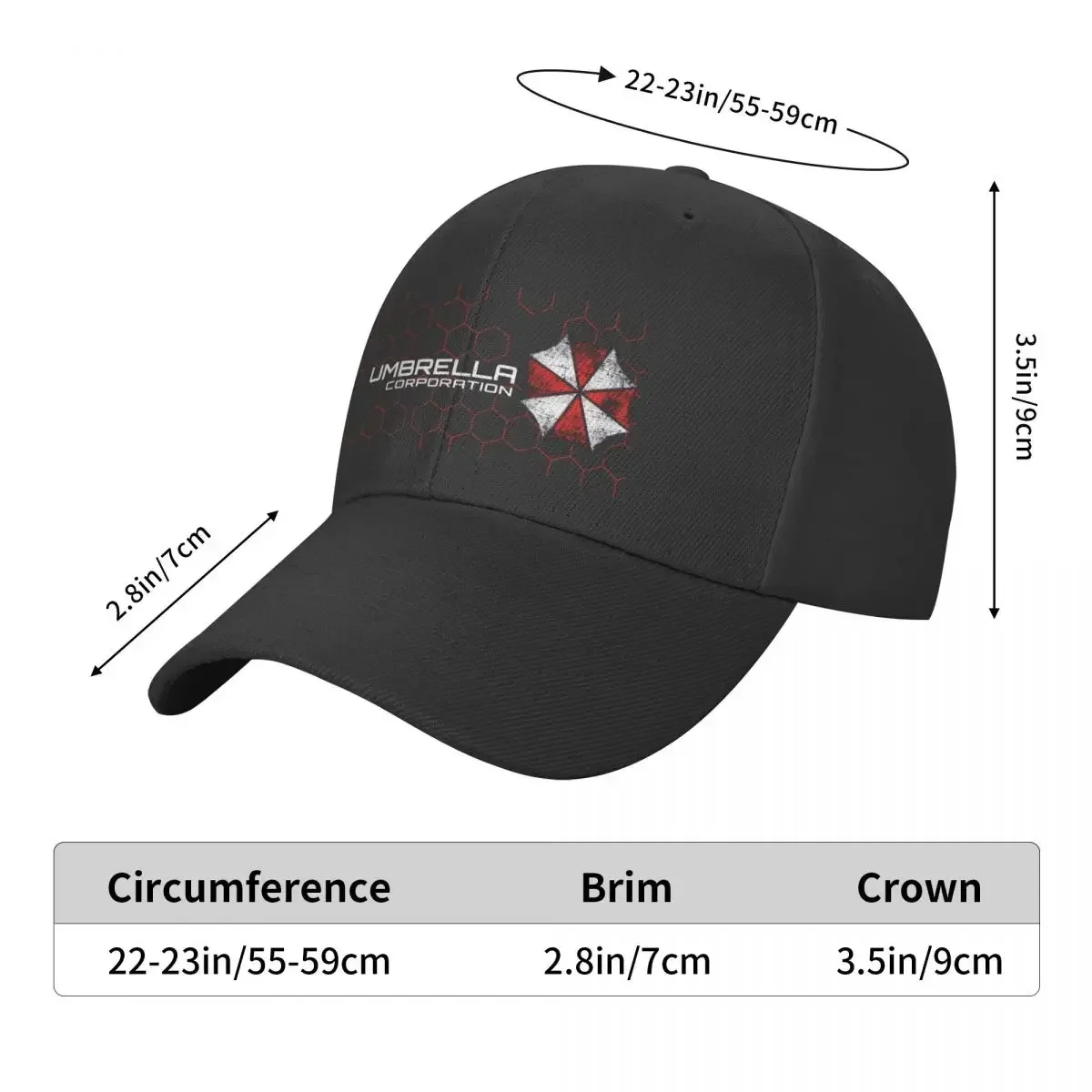 Umbrella Corp Baseball Cap Hip Hop Sun Hat For Children birthday Hats Woman Men's