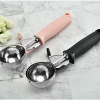ice cream scoop stainless steel watermelon fruit digger spoon anti skid plastic handle ball maker kitchen accessories
