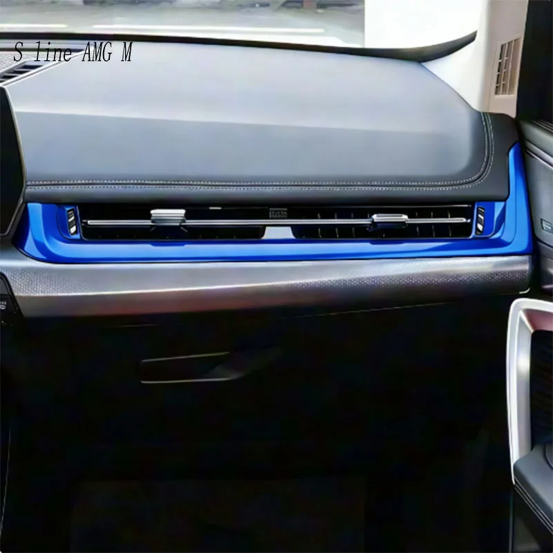 Фото Для BMW X1 iX1 U11 X2 iX2 U10 2023-2025 Автомобильная центральная консоль, подлокотник, дверной замок, приборная панель, рамка для выпуска воздуха переменного тока, наклейка, отделка №1