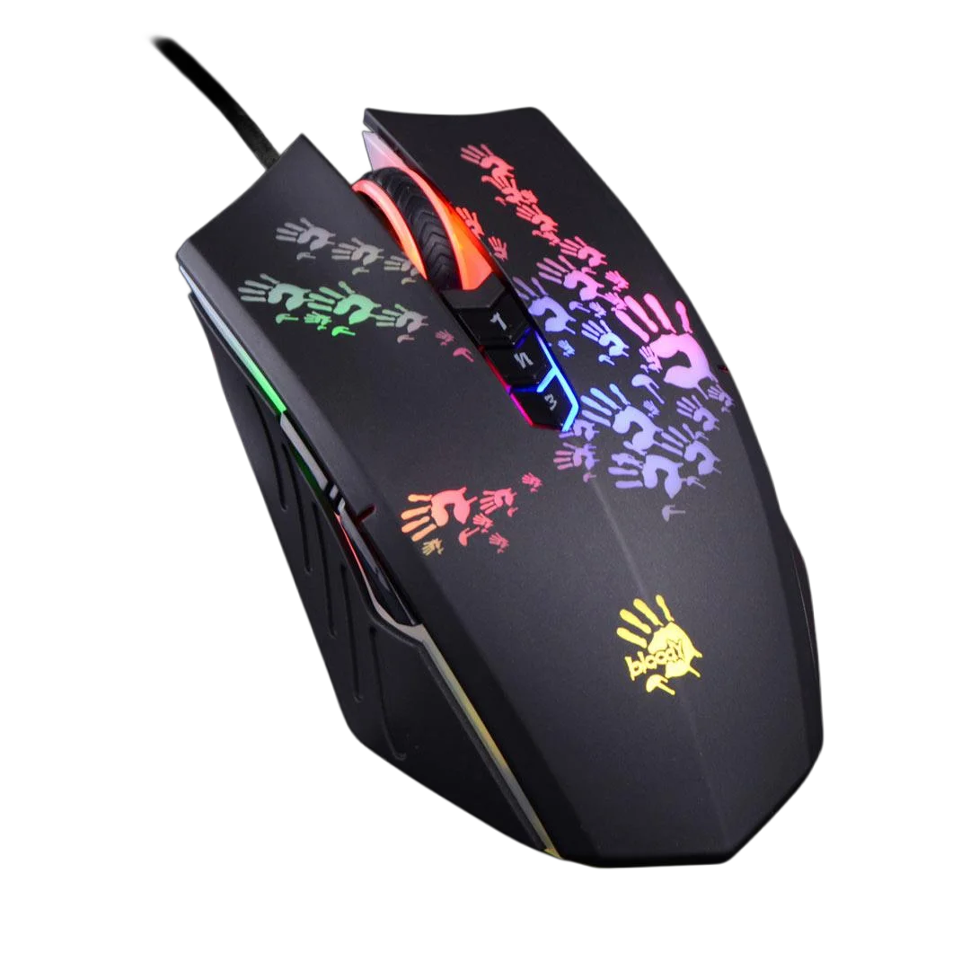 Фото Игровая мышь A4Tech Bloody A60, RGB-мышь, Drag Click, 6200 CPI, 8 макроклавиш, металлический чехол X'Glide, регулировка 1000 Гц №3