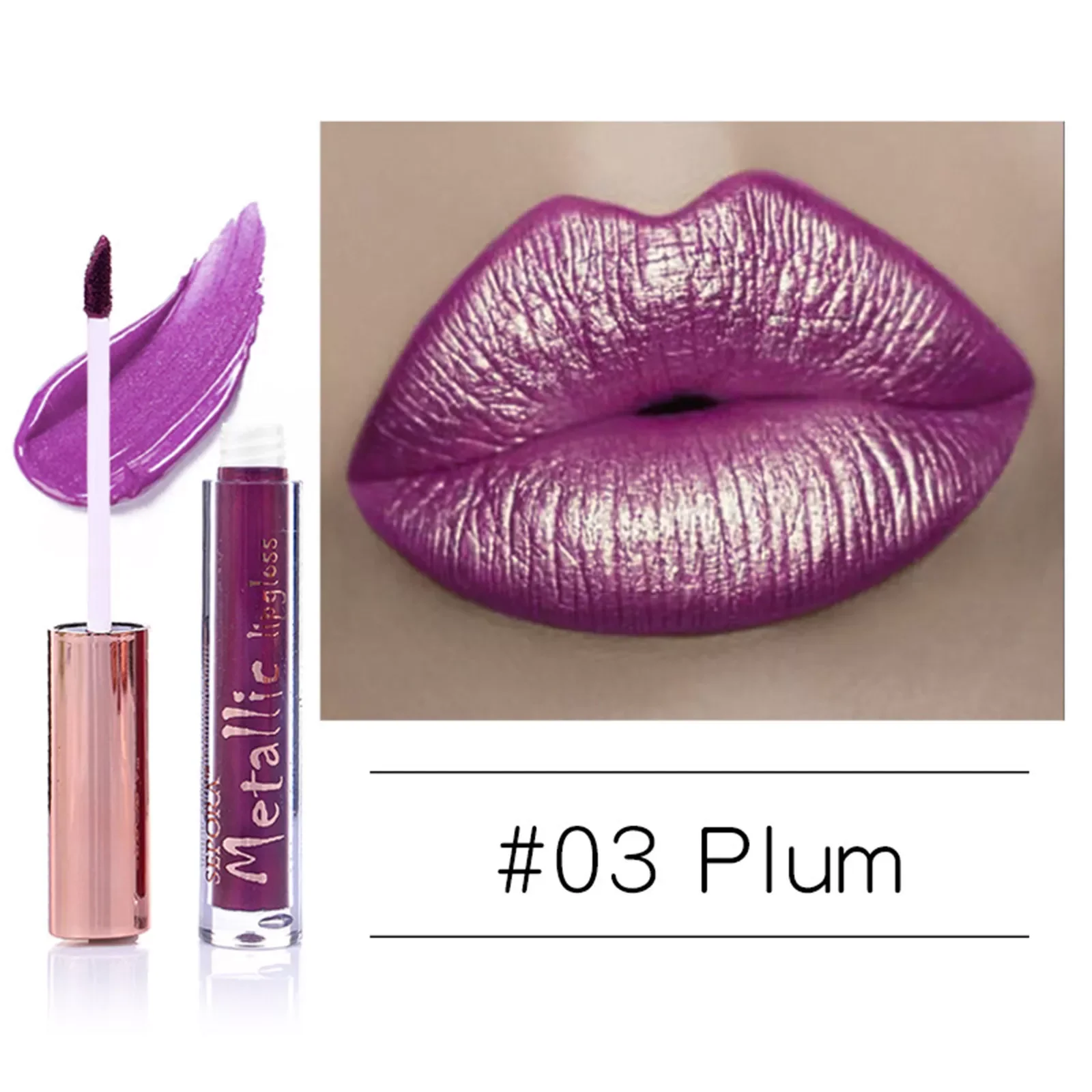 

NEW Lip Makeup Lipstick Metallic Color Lip Glaze 4.5ml