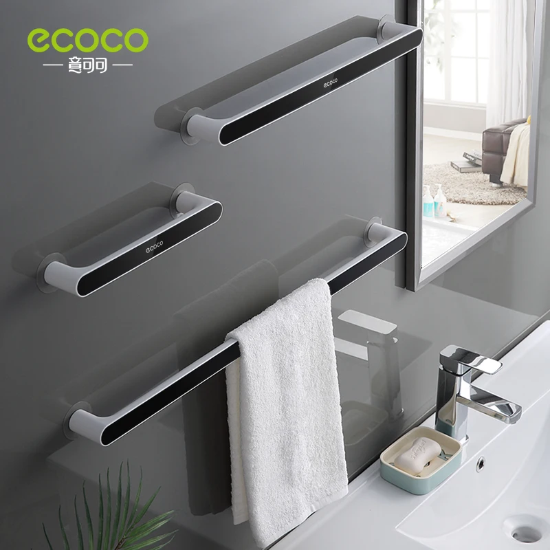 Rack Punch-free Bathroom Accessories Sucker Rack Bath Towel Rack Nordic Minimalist Creative Single-rod Storage Rod Home