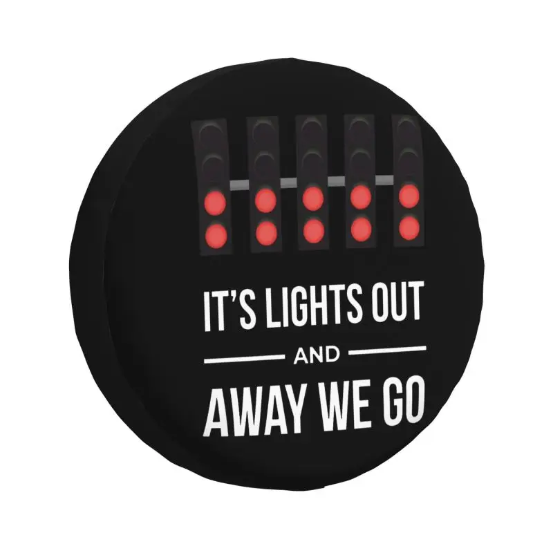 

It's Lights Out And Away We Go Spare Wheel Tire Cover for Toyota RAV4 Prado Jeep RV SUV 4WD 4x4 Vehicle Accessories 14" 15" 16"