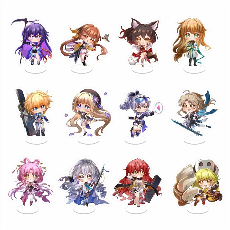 

Anime Honkai Star Rail Figure Jing Yuan Cosplay Game Gift Acrylic Cute Action Seele Stand Sign Desk Decor Fans Collection Toy