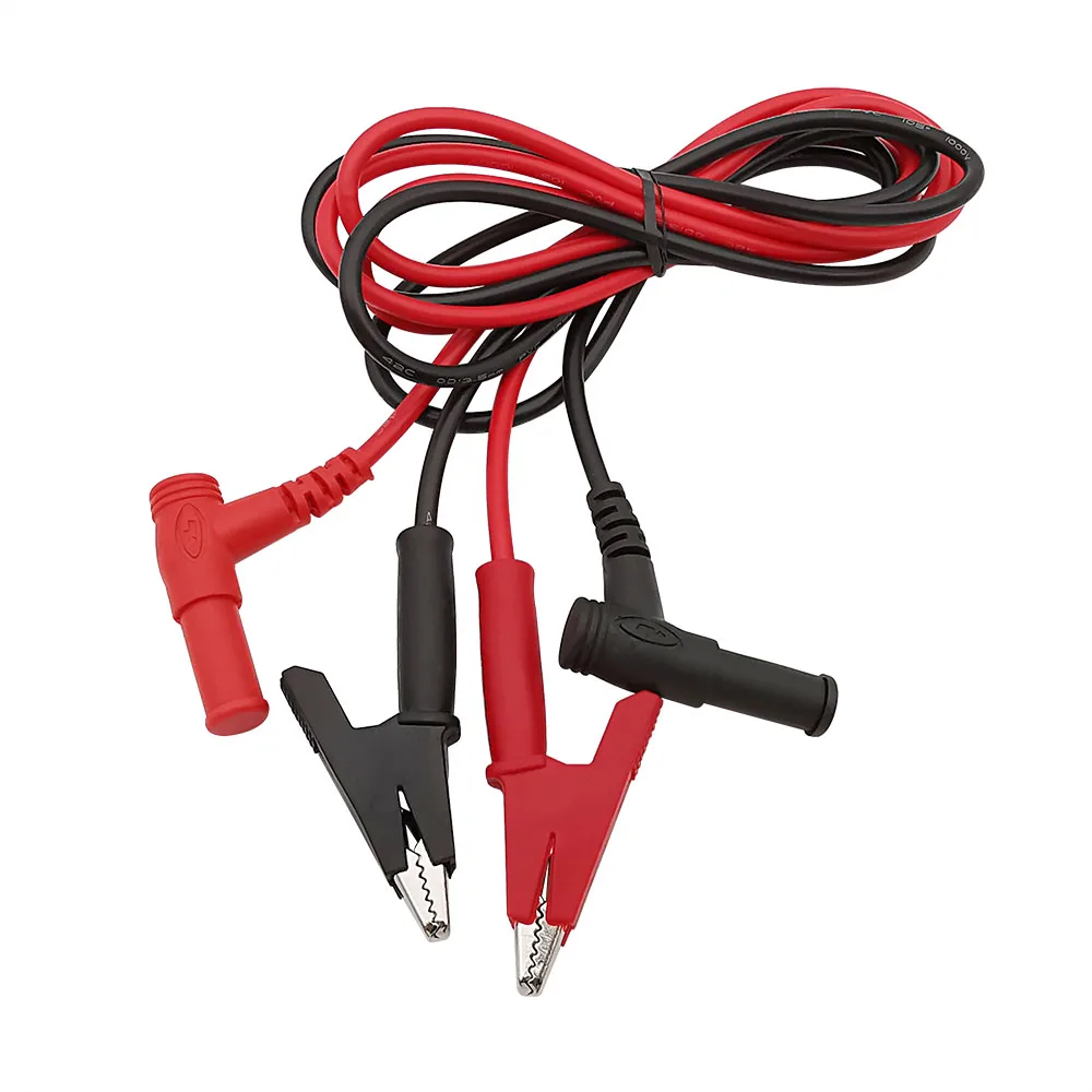 

1Pair Multimeter Alligator Clip Crocodile Clamp 4mm Banana Plug Test Lead Cable Connector Probe For Electrical Testing