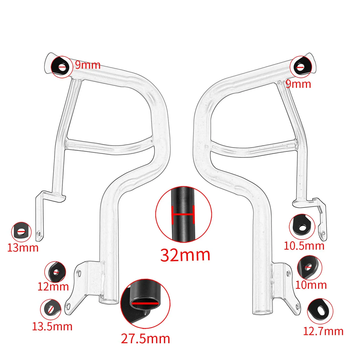 Защитная рамка для мотоцикла Kawasaki Vulcan S 650 VN650 EN650 2015-2024 защита двигателя верхняя