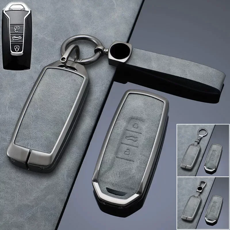 Кожаный Автомобильный Умный брелок для ключей из цинкового сплава держатель