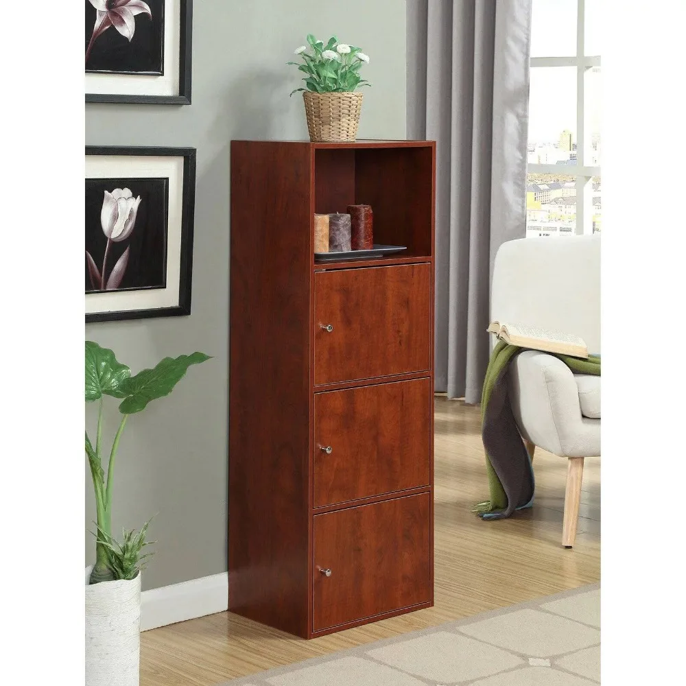 

Convenience Concepts Xtra Storage 3 Door Cabinet with Shelf, Black 2023