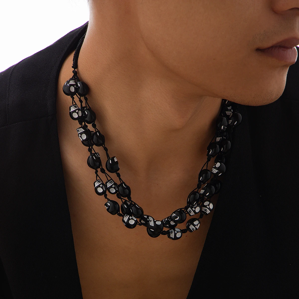 Мужское Регулируемое Пластиковое Ожерелье В Форме Скелета Lactero Повседневная