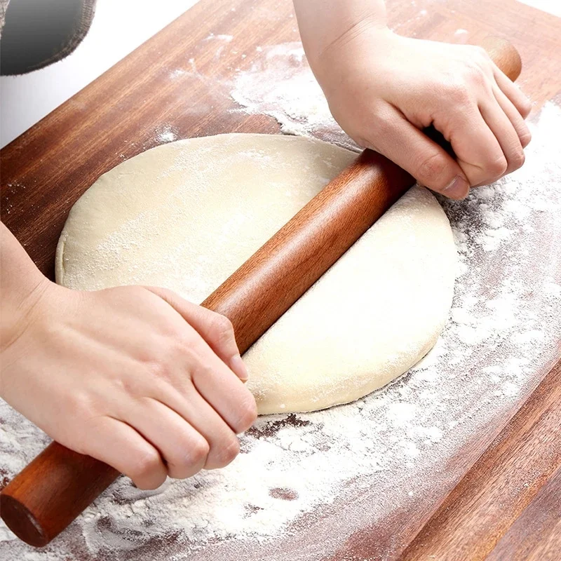 

Wooden Rolling Pin Natural Ebony Kitchen Cooking Tools Dough Pizza Cake Accessories Crafts Baking Fondant