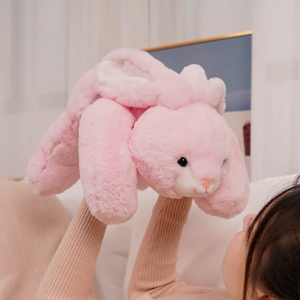 New Super Soft Big Lying Pink Rabbit Toy Stuffed Animals Doll Cushion Bunny Throw Pillow Hug Cuddly Plushies |