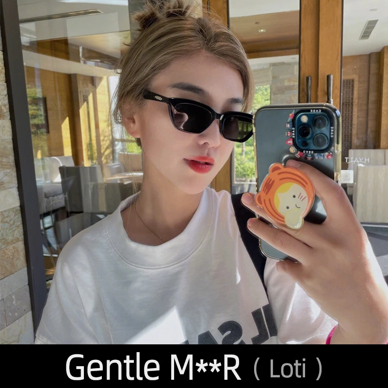 

Loti GENTLE MxxR Sunglasses For Women Mens Black Eyewear Cat eye MGlasses Spy Fashion Oversized Luxury Brand Jennie Korea