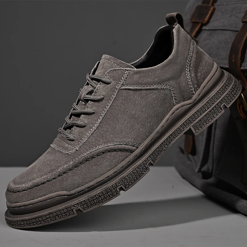 

Мужские туфли оксфорды на шнуровке весна-осень мягкие Роскошные брендовые Замшевые мужские топ-сайдеры из коровьей кожи на шнуровке повседневные кроссовки для мужчин