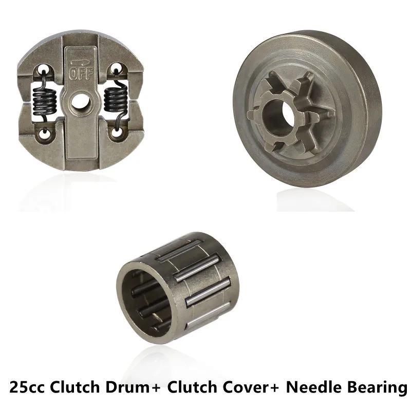 

1 Set Gasoline Chainsaw Clutch Drum+Clutch Cover+ Needle Bearing Tools Fit For 2500 25cc Chainsaw Spare Parts Garden Supplies