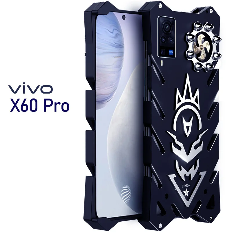 Metal Steel Machinery Series Cases Aluminum Armor Thor For VIVO X60 Pro Protective Shell Bag For Vivo X60 Pro X60Pro CASE Cover