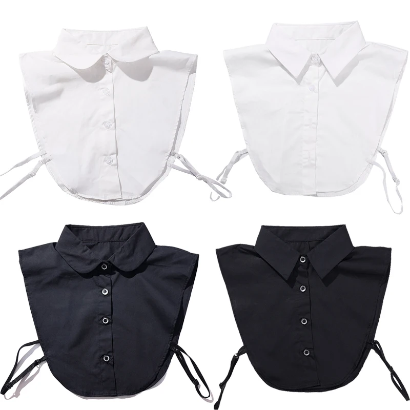 

Women Detachable Cotton Fake Collars for uniform Sweater Sharp / Round Shaped Neck Blouse Shirt Collar Fake Collar Lapel Top