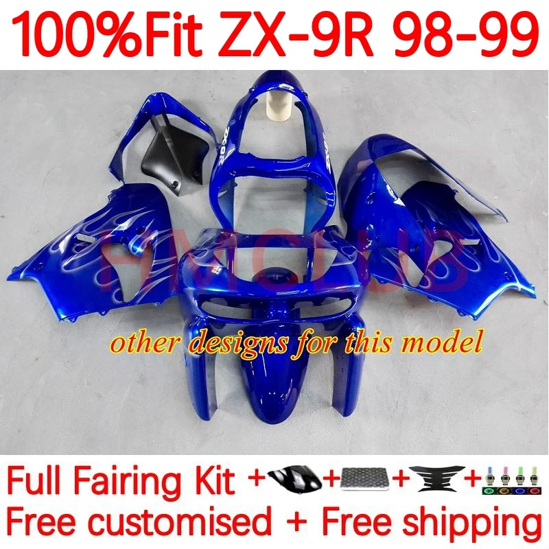 Инъекционный корпус для KAWASAKI NINJA ZX9 ZX 9R 9 R 900 CC 900CC ZX900 ZX9R 1998 1999 ZX-9R 98 99 OEM обтекатель