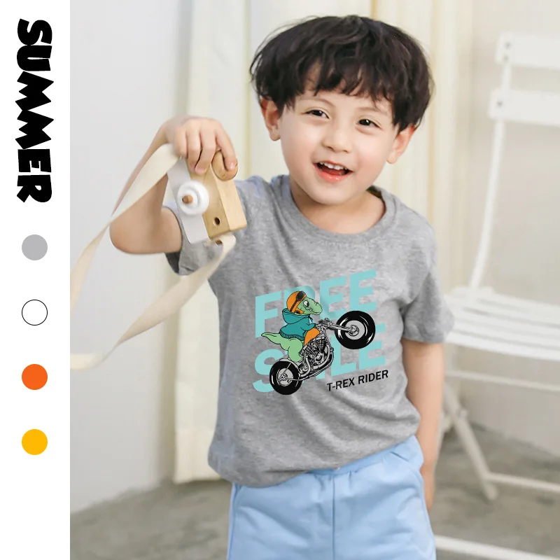 

Kawaii motorcycle Kids T Shirt Summer Fashion Cartoon Casual T-shirt Boy Girl Unisex Children's Clothing Tshirt Tops
