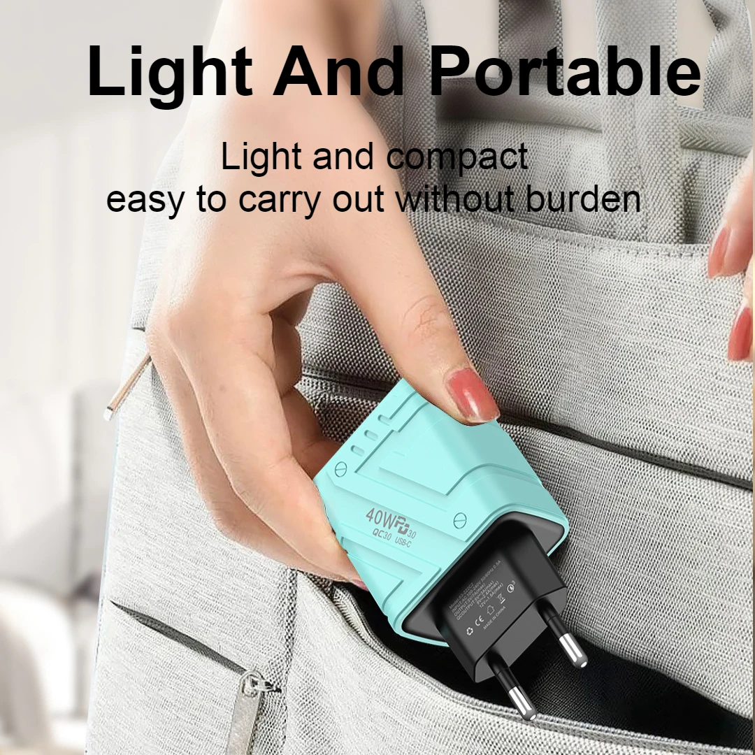 Зарядное устройство для сотового телефона 3USB+1PD Type-c с портом Multi-U Европы и США