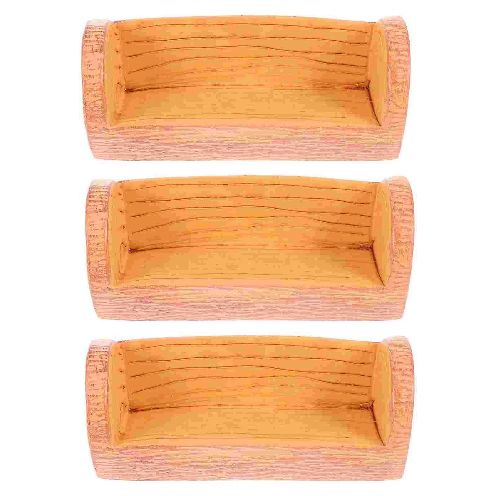 

3Pcs Tree Stump Model Landscaping Ornaments Stump Shaped Desktop Adorns