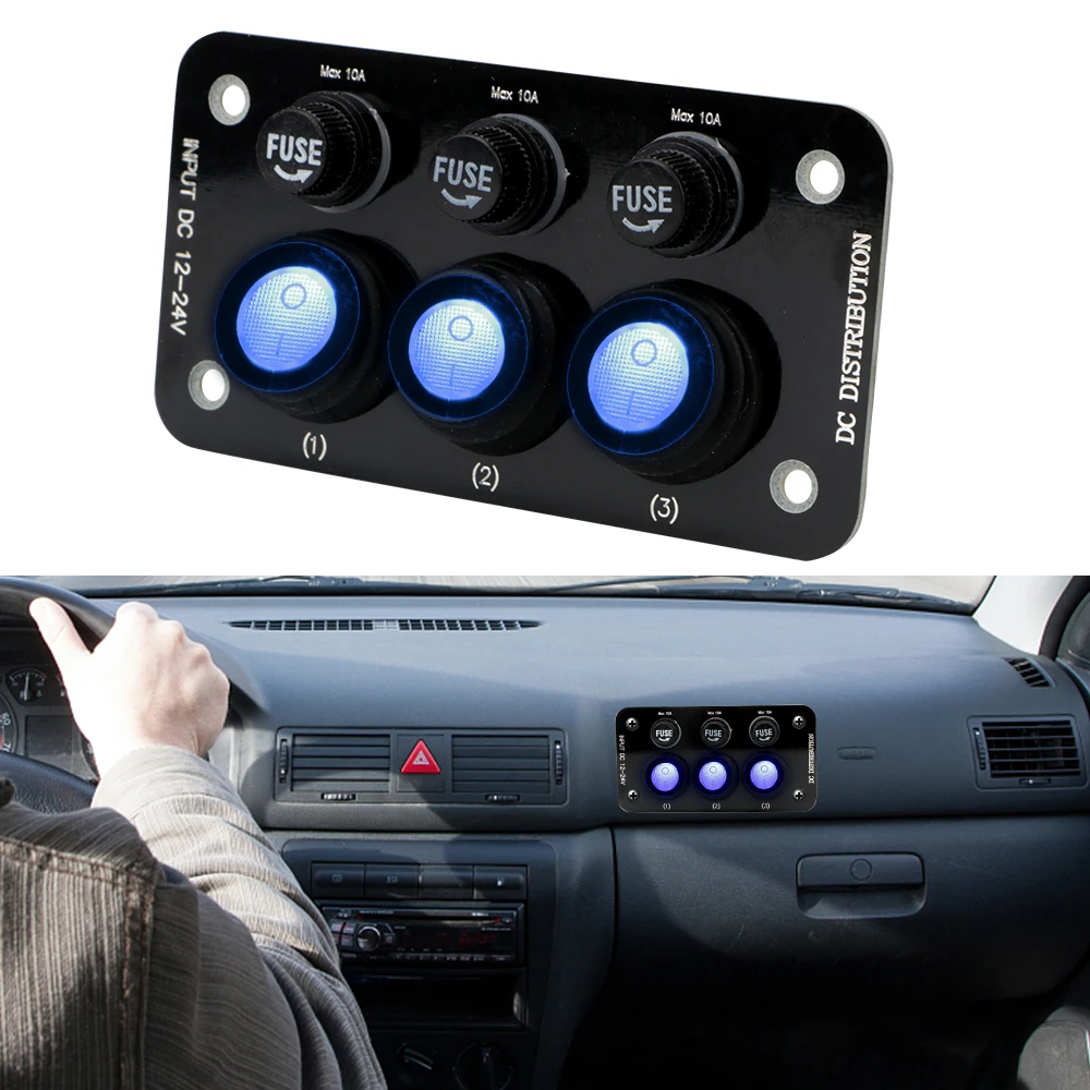 

Сменный держатель предохранителя постоянного тока 12-24 В, автозапчасти, пористый переключатель, автомобильный переключатель, панель перекл...