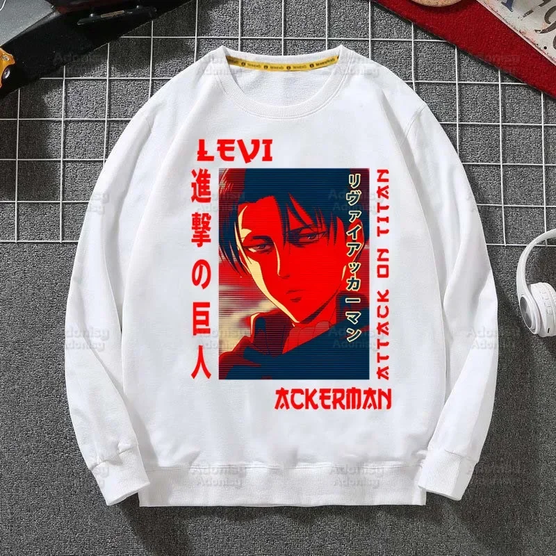 Толстовка мужская с капюшоном и принтом аниме атака на Титанов