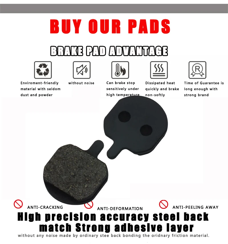 4 пары велосипедных дисковых тормозных колодок для Hayes Sole MX2 MX3 MX4 MX5 GCX GX2
