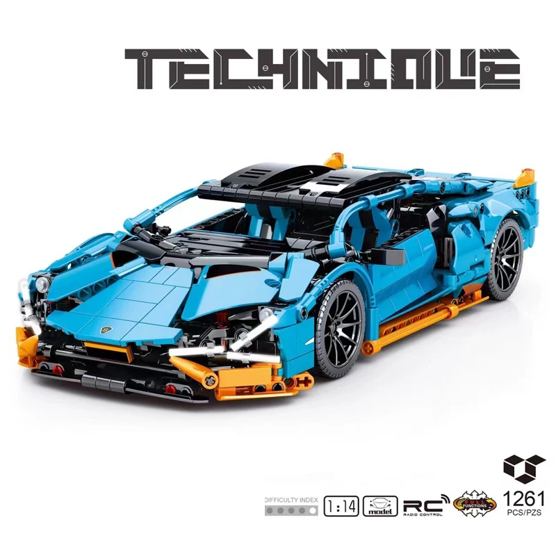 

MOC Technical Super Speed Racing Car Diy Model Building Blocks Famous Sports Car High-Tech Bricks Assembly Toys Gift For Boys
