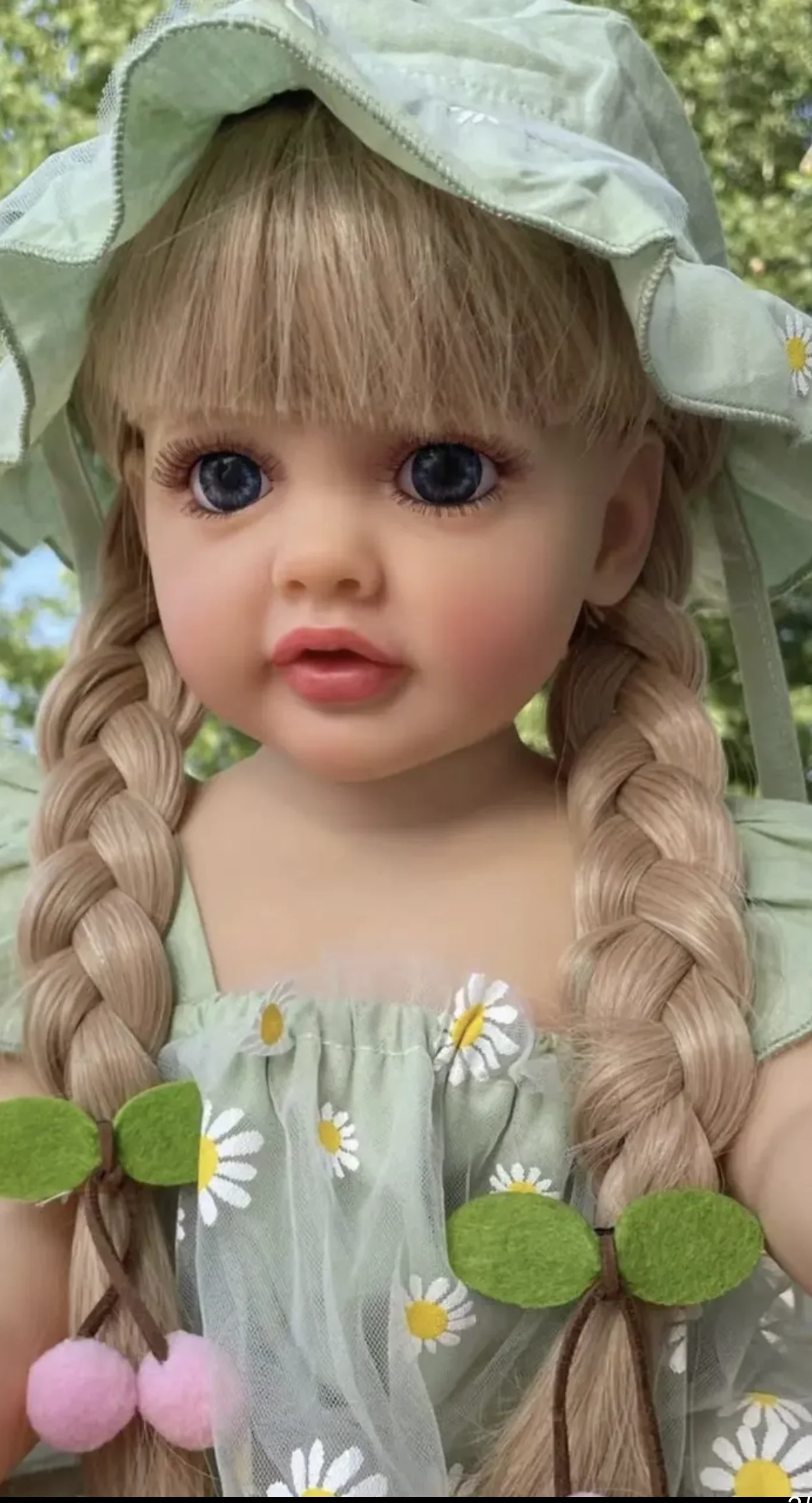 

55cm full adhesive simulation doll, live shot of cute long haired princess doll, dressing up as a family toy
