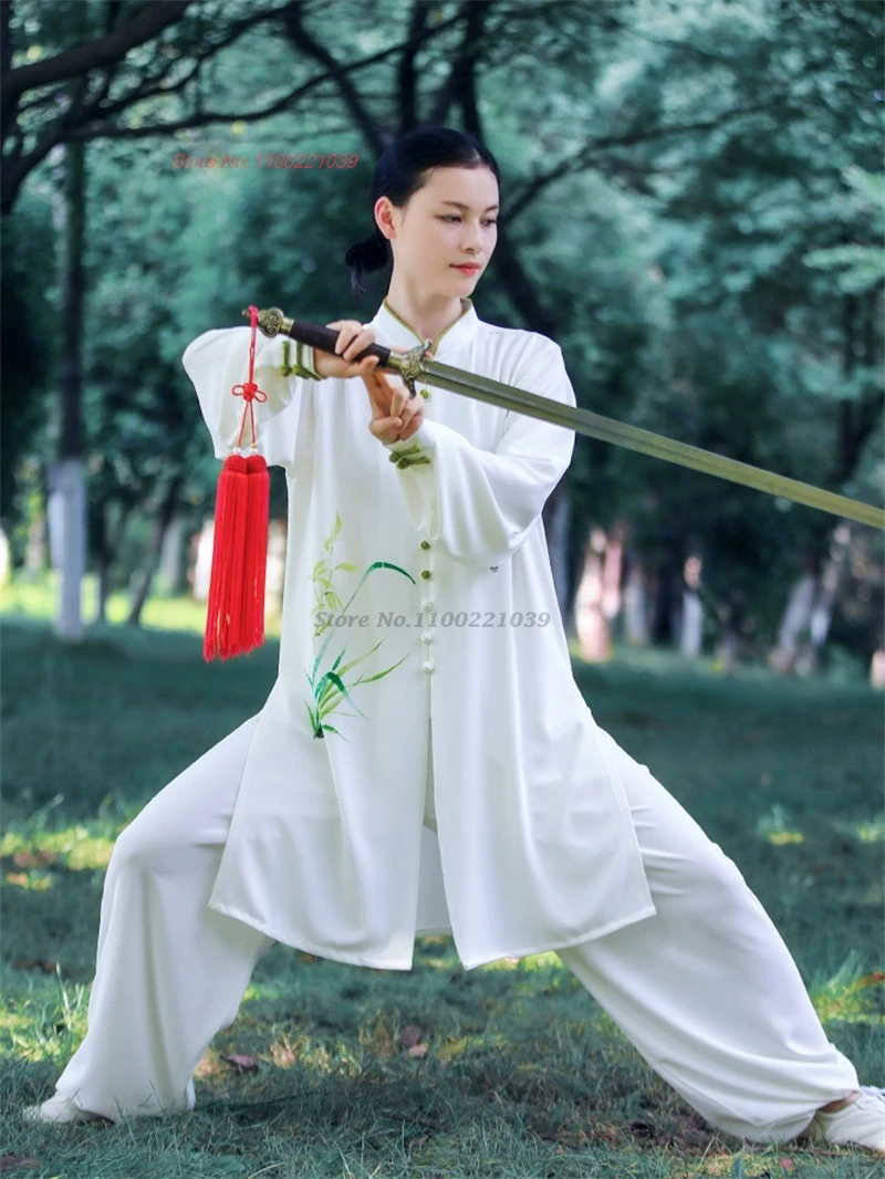 2024 китайская униформа тай-чи ушу кунг-фу национальный цветочный принт