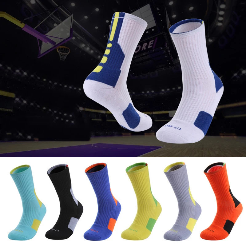 Basketball Ball Adult Socks Thick Terry Basketball Socks Non-slip Sports Socks Sweat-absorbent Wear Resistant Elite Socks