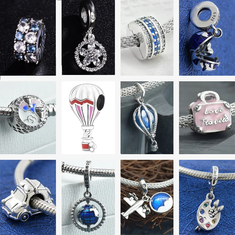 

Бусина-Шарм из серебра 925 пробы с инкрустацией из прозрачного стекла