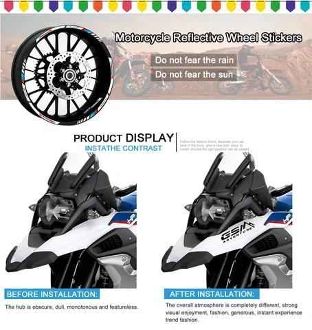 Светоотражающая наклейка на мотоцикл R1200GS Adventure LC для BMW R1250GS F850GS R1200 R1250 1200 1250 GS ADV F 850 2013-2022